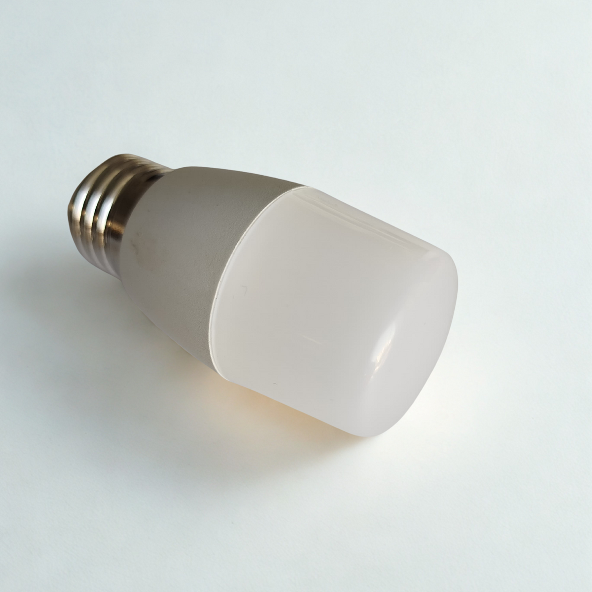 LED light bulb on a white background