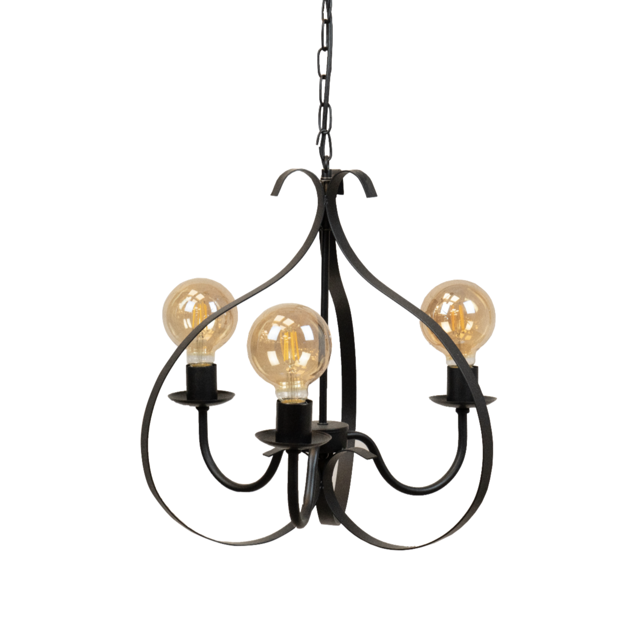 3-Light Crown Chandelier
