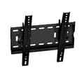 A black reinforced steel TV mount designed for mounting a 55-inch television.