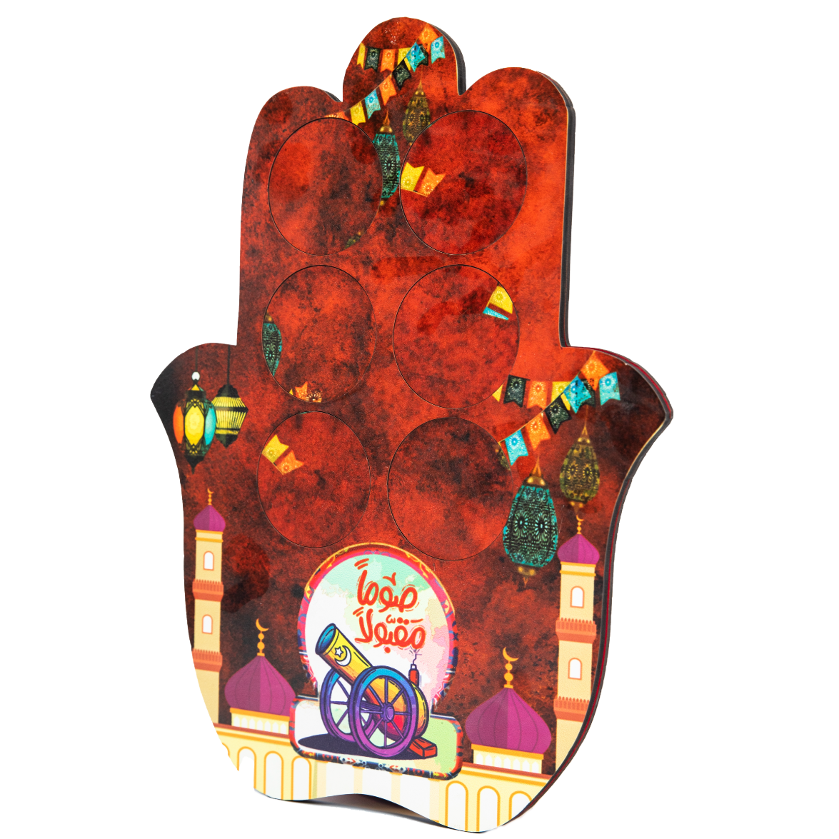 Hand-Shaped Serving Tray with Coasters